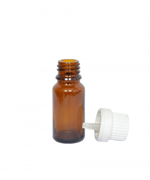 CAM ŞİŞE 10 ML +  İÇTEN DAMLALIKLI KİLİTLİ KAPAK